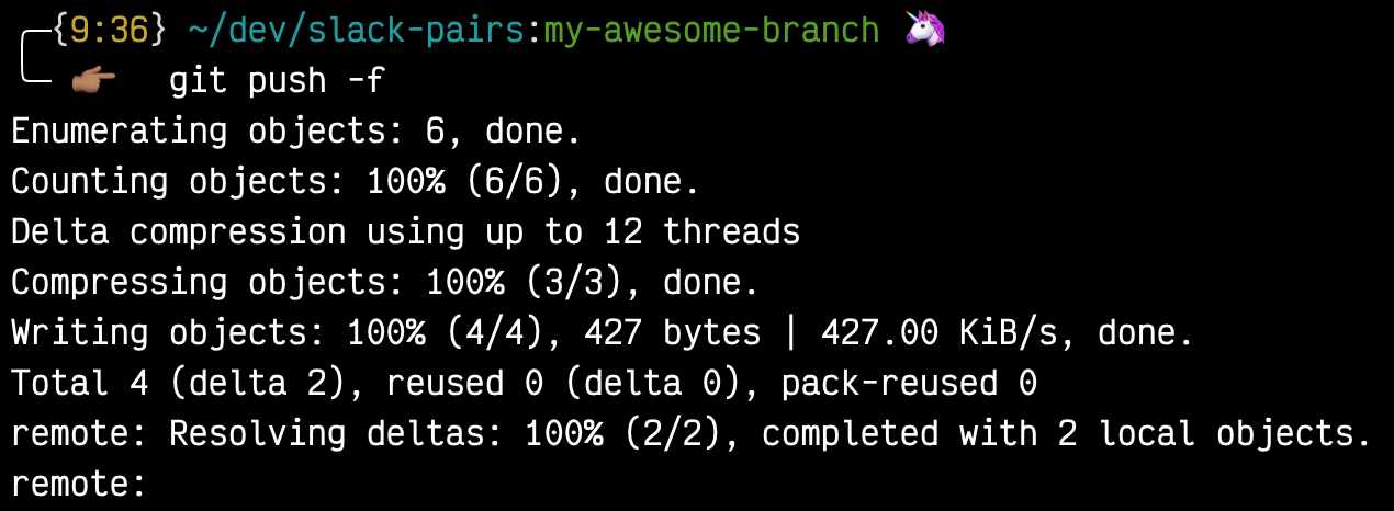 git push -f